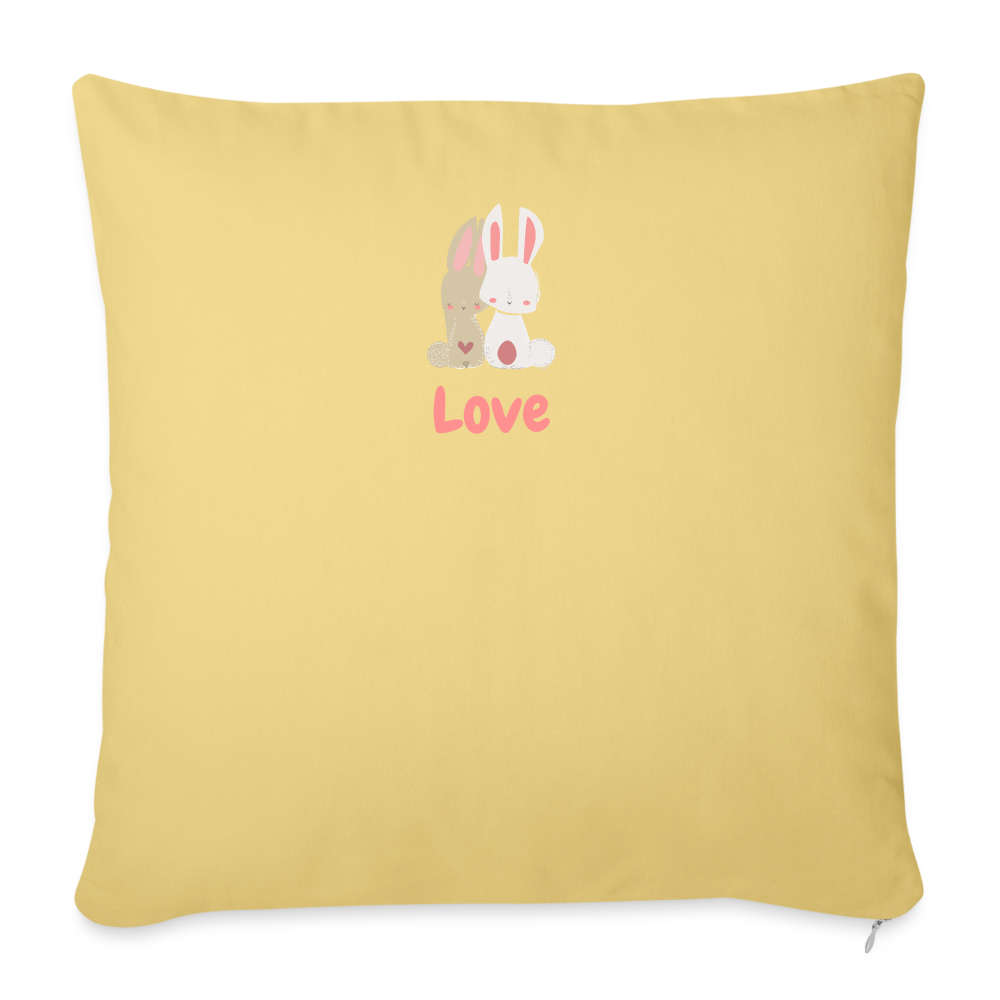 Sofa pillow with filling 45cm x 45cm - washed yellow