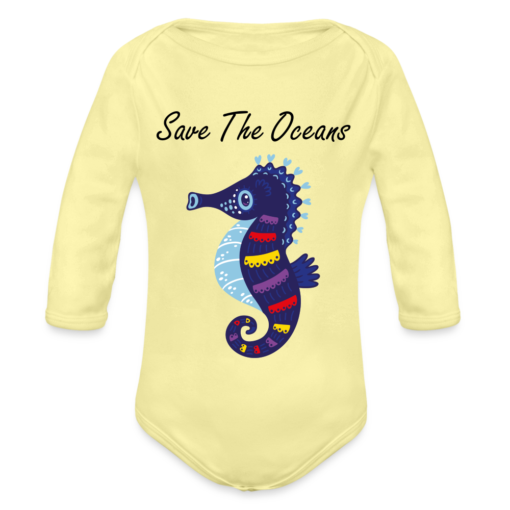 Save The Oceans - washed yellow